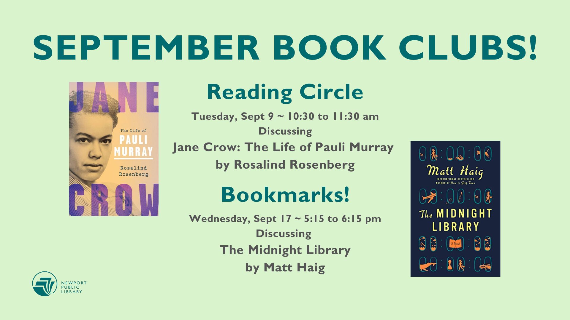book clubs September